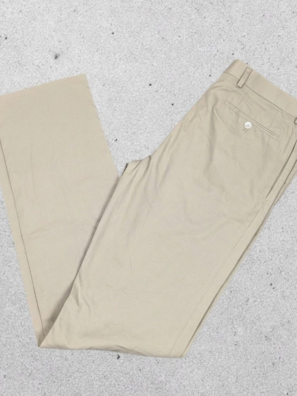 Brooks Brothers Black Fleece Pants Size BB3 Thom Browne Beige Tan Un-Hemmed